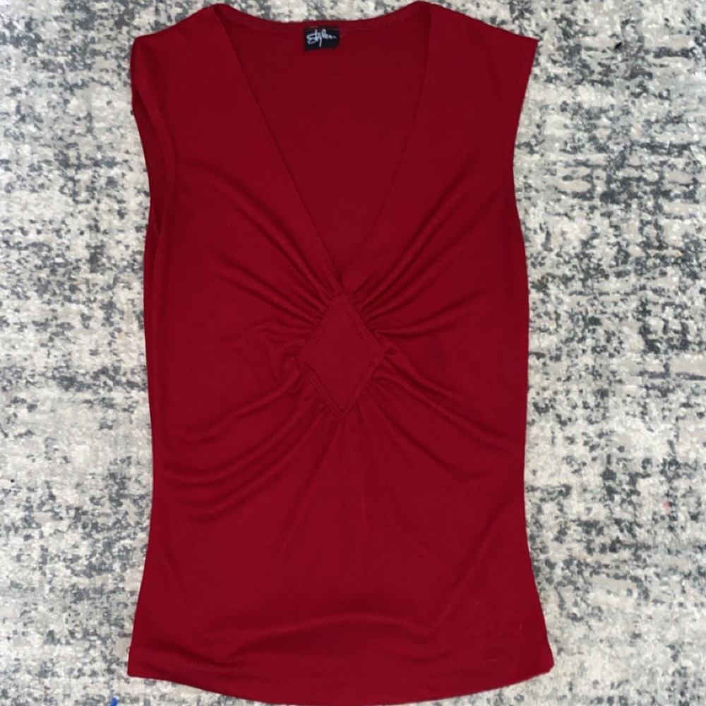 Styles fancy red tank top
